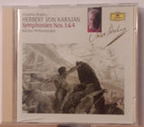 Brahms: Symphonies Nos. 3 & 4 by Berlin Philharmonic Orchestra/Herbert Von Karajan (CD, 1991)