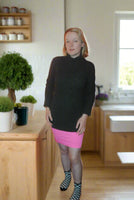 Woman’s Turtle Neck Sweater F&F Dark Grey 6 Solid Pattern