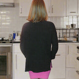 Woman’s Turtle Neck Sweater F&F Dark Grey 6 Solid Pattern