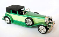 Vintage diecast model of a 1930 Duesenberg Model J Town Car Matchbox Models of Yesteryear Y-4 edition