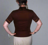 Unisex T-shirt Planet Brown/Orange 32in Striped Pattern