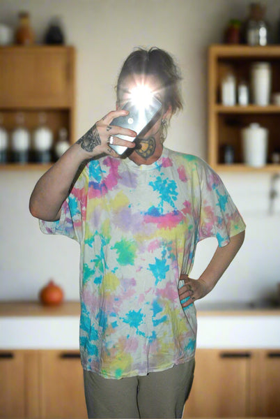 Unisex T-shirt Generic Multicouered X-Large Tie-Dye Pattern
