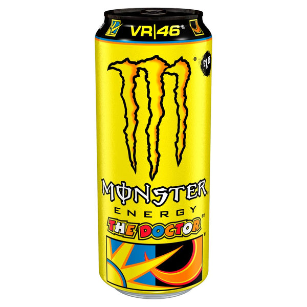 Monster Energy The Doctor 12x500ml PMP £1.65 Rossi VR/46 (Yellow+Black)